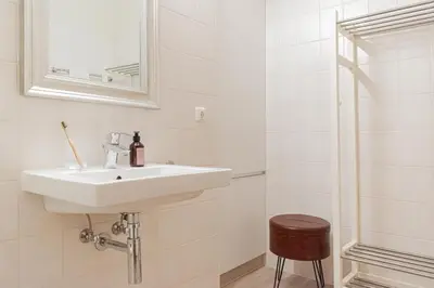 Ein Badezimmer in der Unterkunft Ferienwohnung Strandkörbchen - Scharbeutz
