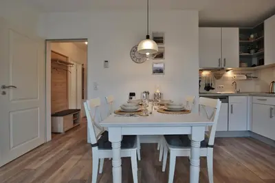 Küche/Küchenzeile in der Unterkunft Wohnpark Niendorf 13 Wohnpark Niendorf 13 Appartement 04