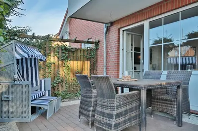 Ein Patio oder anderer Außenbereich in der Unterkunft Wohnpark Niendorf 13 Wohnpark Niendorf 13 Appartement 04