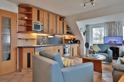 Küche/Küchenzeile in der Unterkunft Domizil Strandburg Domizil Strandburg Appartement 13 Ferienwohnung Bremen