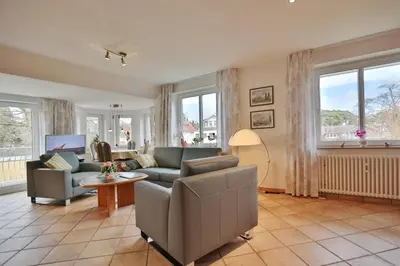 Ein Sitzbereich in der Unterkunft Domizil Strandburg Domizil Strandburg Appartement 13 Ferienwohnung Bremen