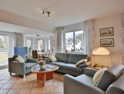 Ein Sitzbereich in der Unterkunft Domizil Strandburg Domizil Strandburg Appartement 13 Ferienwohnung Bremen