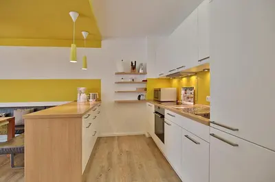 Küche/Küchenzeile in der Unterkunft Domizil am Meer Domizil am Meer Appartement 17
