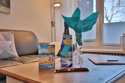 Ein Sitzbereich in der Unterkunft Strandresidenz Timmendorfer Strand Strandresidenz Appartement 108