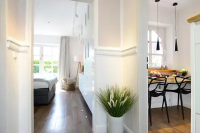 Ein Sitzbereich in der Unterkunft Am Rosenhain 14 Am Rosenhain 14 Appartement 3