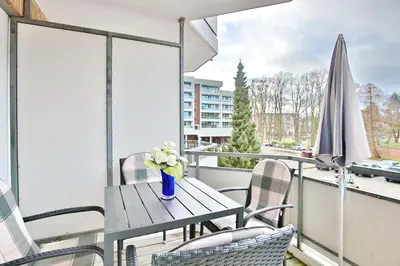Ein Balkon oder eine Terrasse in der Unterkunft Residenz Ostseestrand Appartement 4