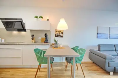 Küche/Küchenzeile in der Unterkunft Villa Seeperle I Appartement 5
