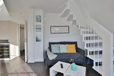 Ein Sitzbereich in der Unterkunft Parkdomizil Parkdomizil Appartement 9
