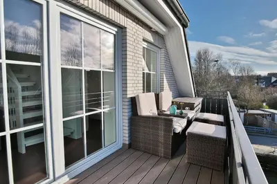 Ein Balkon oder eine Terrasse in der Unterkunft Parkdomizil Parkdomizil Appartement 9