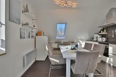 Küche/Küchenzeile in der Unterkunft Parkdomizil Parkdomizil Appartement 9