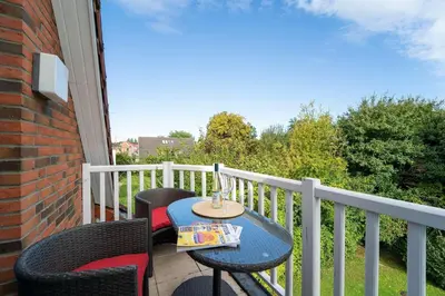 Ein Balkon oder eine Terrasse in der Unterkunft Muschelbank