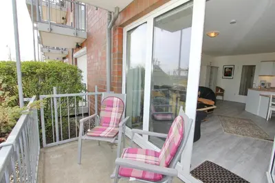 Ein Balkon oder eine Terrasse in der Unterkunft Strandduene Stranddüne Appartement 4