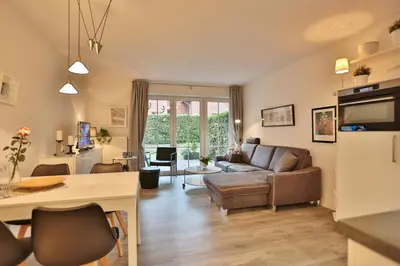 Ein Sitzbereich in der Unterkunft Residenz Alte Bergstraße Residenz Alte Bergstrasse Appartement 4