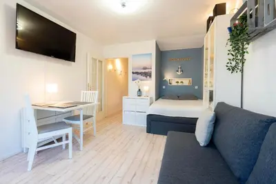 TV/Unterhaltungsangebot in der Unterkunft Ferienanlage Bergstraße 62 Ferienhaus Bergstraße 62 Appartement 8 Meeres Brise