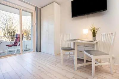 TV/Unterhaltungsangebot in der Unterkunft Ferienanlage Bergstraße 62 Ferienhaus Bergstraße 62 Appartement 8 Meeres Brise