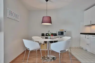 Küche/Küchenzeile in der Unterkunft Strandhotel - Niendorf Strandhotel Niendorf Appartement 32