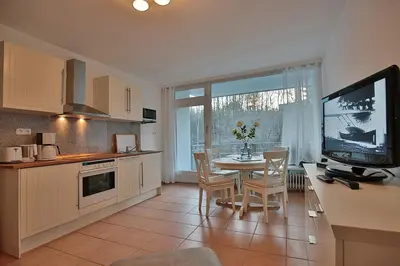Küche/Küchenzeile in der Unterkunft Domizil Strandallee 30 Domizil Strandallee 30 Appartement 28