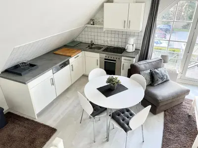 Küche/Küchenzeile in der Unterkunft Haus Parkblick, Timmendorfer Strand Haus Parkblick Appartement 11