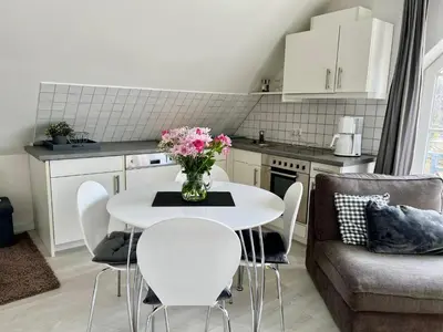 Küche/Küchenzeile in der Unterkunft Haus Parkblick, Timmendorfer Strand Haus Parkblick Appartement 11