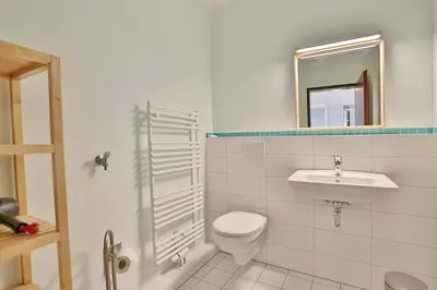 Ein Badezimmer in der Unterkunft Haus Seebrücke Haus Seebrücke Appartement 10