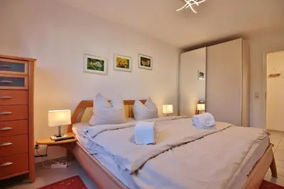 Ein Bett oder Betten in einem Zimmer der Unterkunft Domizil Strandburg Domizil Strandburg Appartement 09