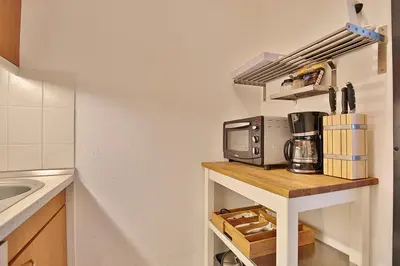Küche/Küchenzeile in der Unterkunft Strandhotel - Niendorf Strandhotel Niendorf Appartement 48