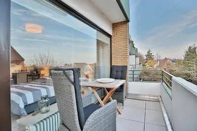 Ein Balkon oder eine Terrasse in der Unterkunft Am Kardohr 3 Am Kardohr 3 Beachway Appartement 12