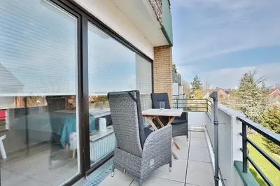 Ein Balkon oder eine Terrasse in der Unterkunft Am Kardohr 3 Am Kardohr 3 Beachway Appartement 12