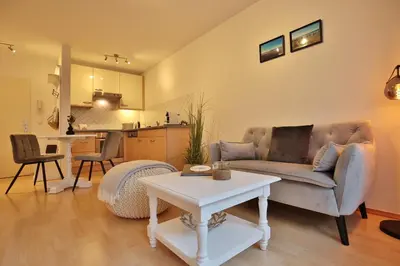 Küche/Küchenzeile in der Unterkunft Bädervilla Bergstraße 30 Bädervilla Bergstraße Appartement 2