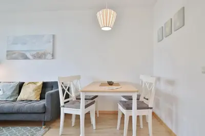 Ein Sitzbereich in der Unterkunft Haus Hubertus Haus Hubertus Appartement 05
