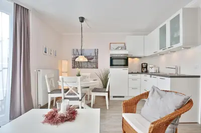 Küche/Küchenzeile in der Unterkunft Am Rosenhain 9 Am Rosenhain 9 Appartement 3