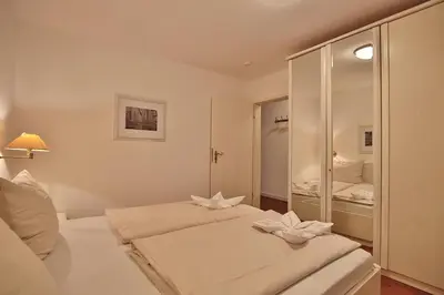 Ein Bett oder Betten in einem Zimmer der Unterkunft Gorch-Fock-Park Haus 02 Gorch Fock Park 2 Appartement 02