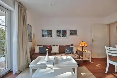 Ein Sitzbereich in der Unterkunft Gorch-Fock-Park Haus 02 Gorch Fock Park 2 Appartement 02