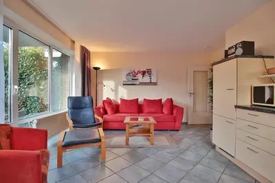 Ein Sitzbereich in der Unterkunft Gorch-Fock-Straße 16 Gorch-Fock-Str 16 Appartement 1