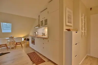 Küche/Küchenzeile in der Unterkunft Appartementhaus Strandallee 206 Appartementhaus Strandallee 206 Appartement 1