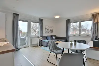 Küche/Küchenzeile in der Unterkunft Res Herrenbruchstraße 7 Ferienwohnung Strandgut Appartement 1