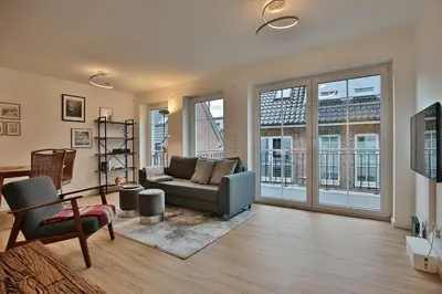 Ein Sitzbereich in der Unterkunft Residenz Wolburgstraße 49 Appartement Friedl Wolburgstr 49 Appartement 5