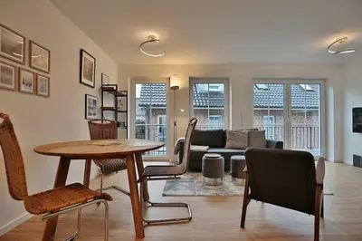Ein Sitzbereich in der Unterkunft Residenz Wolburgstraße 49 Appartement Friedl Wolburgstr 49 Appartement 5