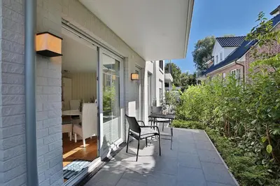 Ein Balkon oder eine Terrasse in der Unterkunft Residenz Wolburgstraße 49 Residenz Seemuschel Wolburgstr 49 Appartement 02