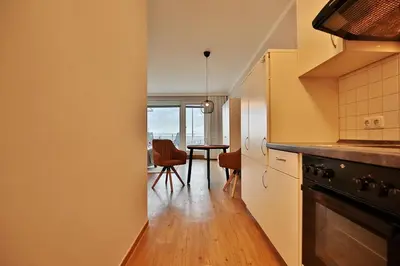 Küche/Küchenzeile in der Unterkunft Haus Seebrücke Haus Seebrücke Appartement 02