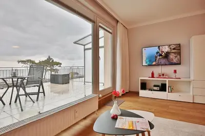 TV/Unterhaltungsangebot in der Unterkunft Haus Seebrücke Haus Seebrücke Appartement 02