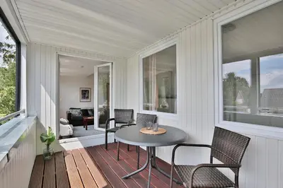 Ein Sitzbereich in der Unterkunft Poststrasse 56 Poststraße 56 Appartement 05 Strandurlaub
