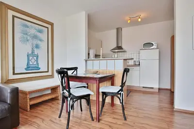 Küche/Küchenzeile in der Unterkunft Poststrasse 56 Poststraße 56 Appartement 05 Strandurlaub