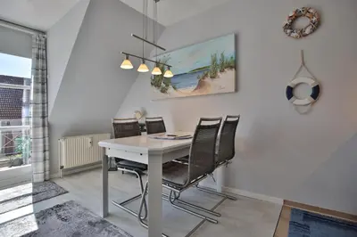 Ein Sitzbereich in der Unterkunft Im Brook 36-38 Am Elchgrund Appartement 10