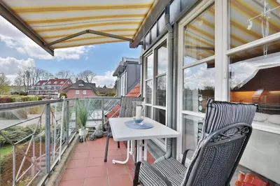 Ein Balkon oder eine Terrasse in der Unterkunft Im Brook 36-38 Am Elchgrund Appartement 10