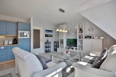 Küche/Küchenzeile in der Unterkunft Im Brook 36-38 Am Elchgrund Appartement 10