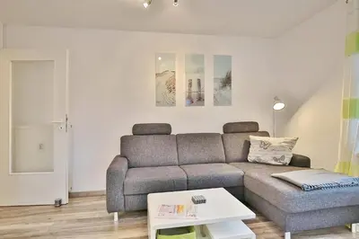 Ein Sitzbereich in der Unterkunft Domizil Strandburg Domizil Strandburg Appartement 12 Tymmendroper Türmchen