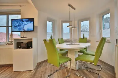 Küche/Küchenzeile in der Unterkunft Domizil Strandburg Domizil Strandburg Appartement 12 Tymmendroper Türmchen