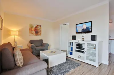 TV/Unterhaltungsangebot in der Unterkunft Ferienanlage Bergstraße 62 Ferienhaus Bergstraße 62 Appartement 9