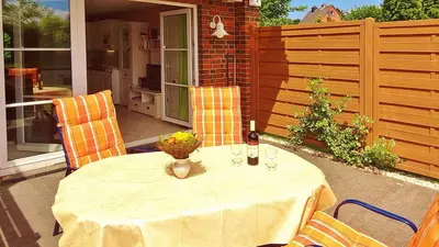 Ein Patio oder anderer Außenbereich in der Unterkunft Am Elchgrund, im Brook 9 Am Elchgrund Im Brook 9 Appartement 01